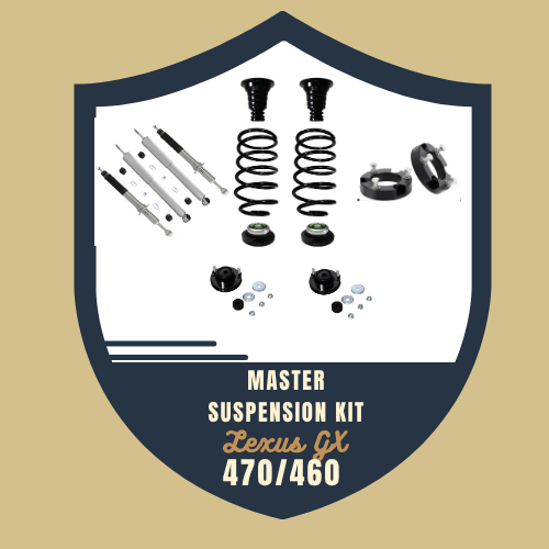 Metal Tech 4x4 Master Suspension Kit — GX470 / GX460 (Airbag Conversion, Struts, Shocks, Top Hats, Leveling)