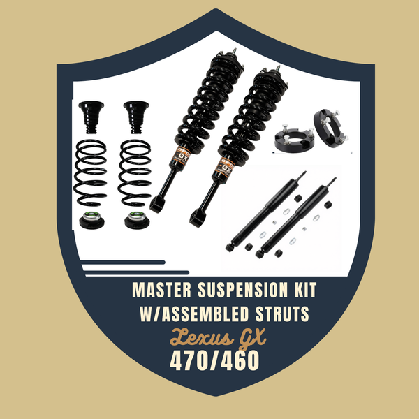 Lexus GX470 / GX460 Master Suspension Conversion Kit – Standard or Fully Assembled Front Struts