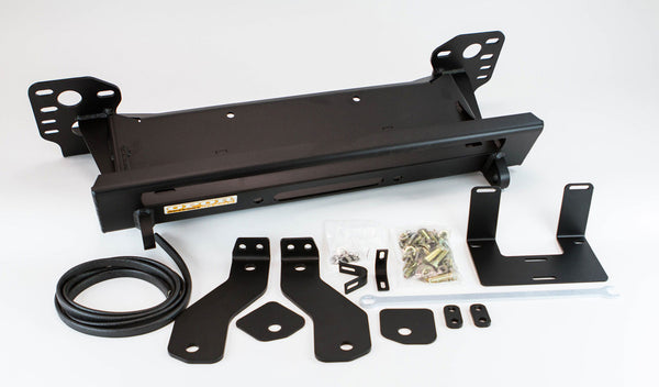 MetalTech 4x4 Stronghold winch bumper kit for 2014 4Runner with mounting brackets, hardware, and wiring.