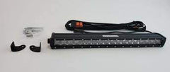 20-inch 90W LED light bar with single row spot and flood combo, including mounting brackets and wiring harness.