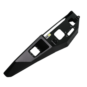 Black Metal Tech Phantom front bumper for FJ Cruiser with winch mount and reinforced steel construction.