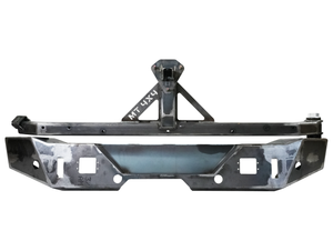 Unfinished metal rear bumper with hitch mount for Bronco 6G, designed for off-road use by Metal Tech 4x4.