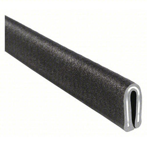 Close-up of black 8ft MetalTech 4x4 trim lock with foam exterior and metal core edge guard.