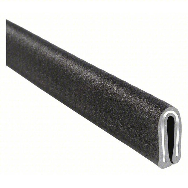 Close-up of black 8ft MetalTech 4x4 trim lock with foam exterior and metal core edge guard.