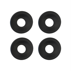 Four black circular parking sensor mounting rings for 2021 Bronco, shown on white background.