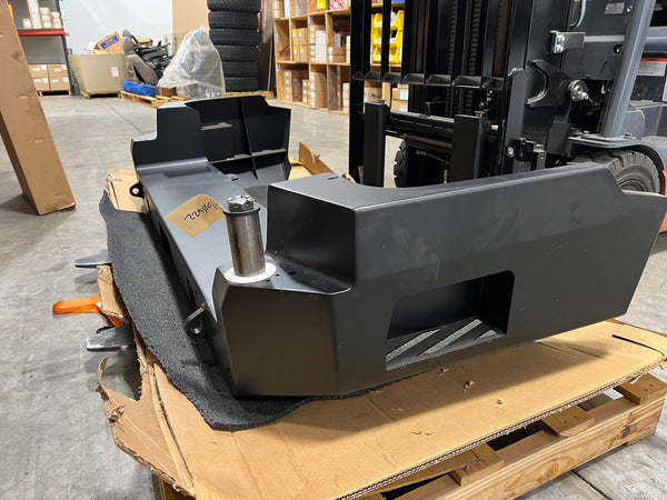 Matte black SD Metal Tech Stage 1 Lancer rear bumper for 2010 Lexus GX460 on warehouse pallet.